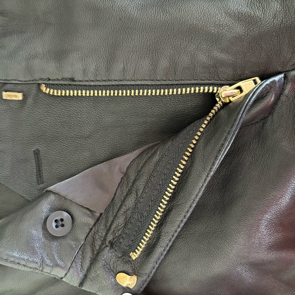 T by Alexander Wang Black Lambskin Leather Mini Shorts Size: Small - Picture 2 of 3